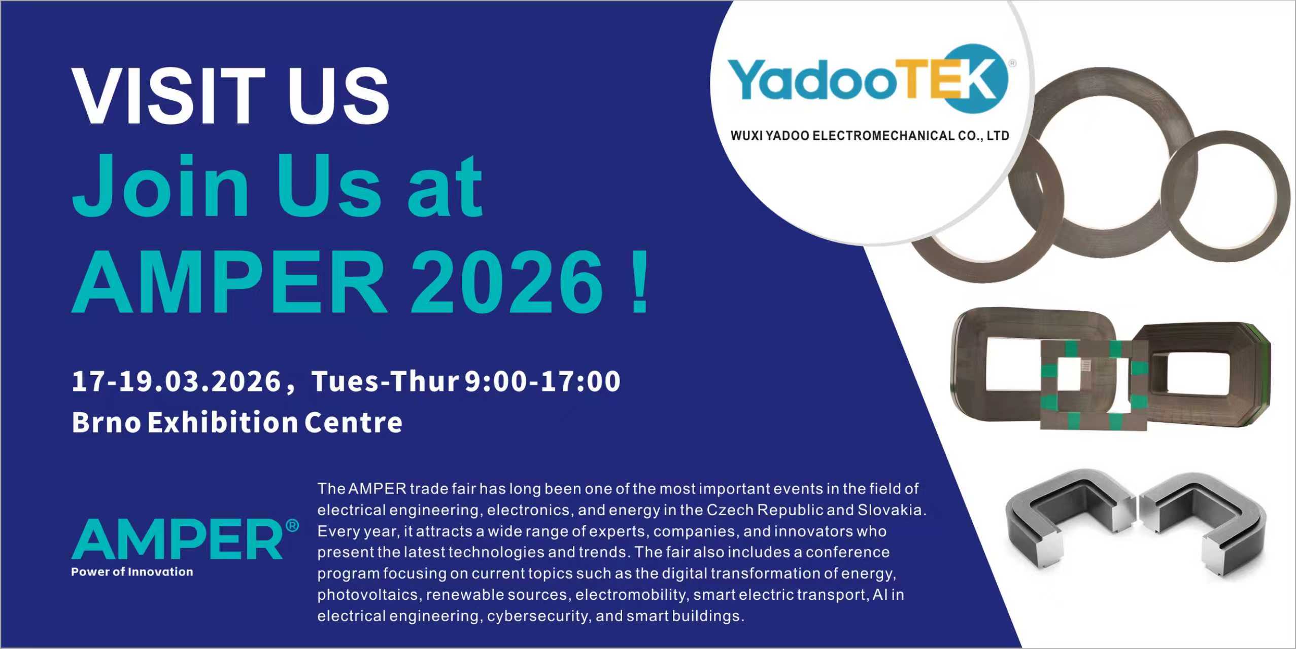 Wuxi Weibang together with Wuxi Yado Electromechanical to Showcase Core Reactor Components at AMPER 